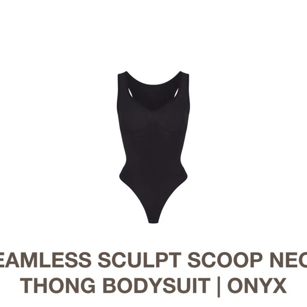 SKIMS Onyx Sculpt Scoop Neck Bodysuit small nwt